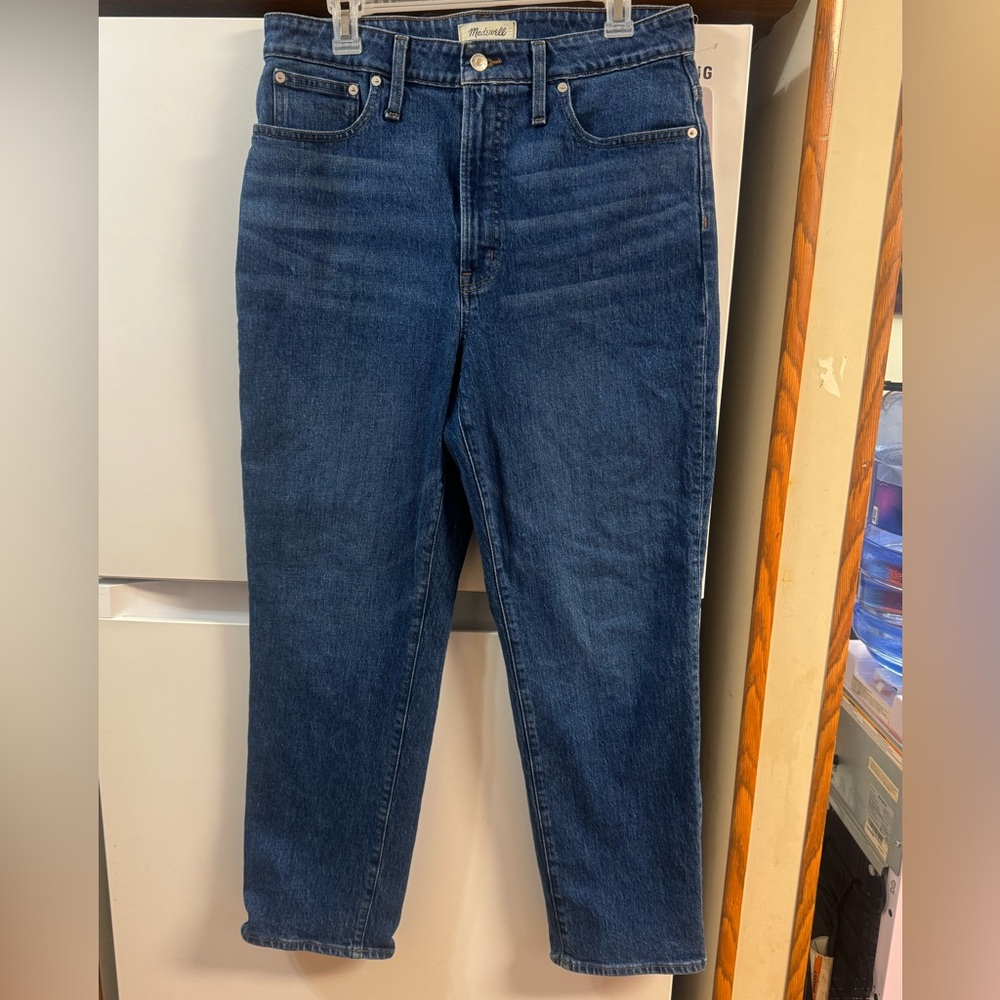 Madewell Dark Blue Straight Leg Jeans